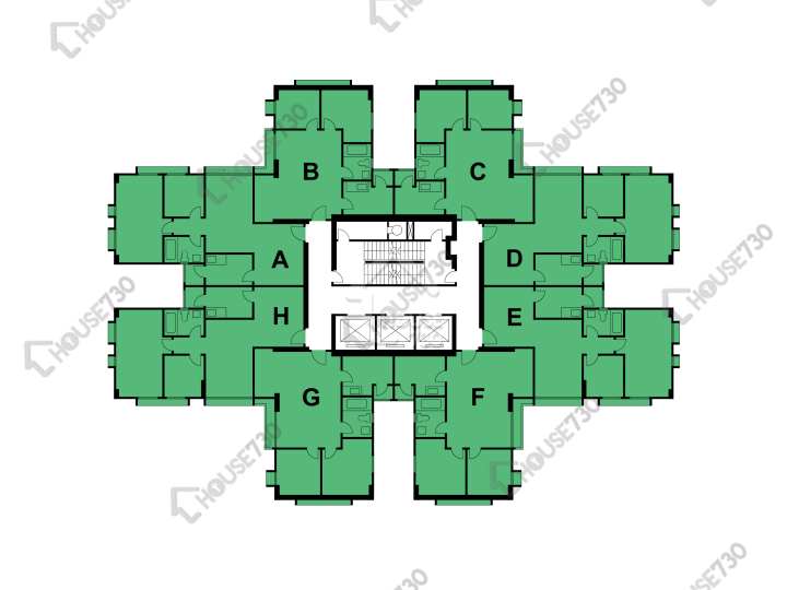太古城 平面圖 太古城 翠湖台 太湖閣 (3座) 4-27樓 樓層平面圖 - House730