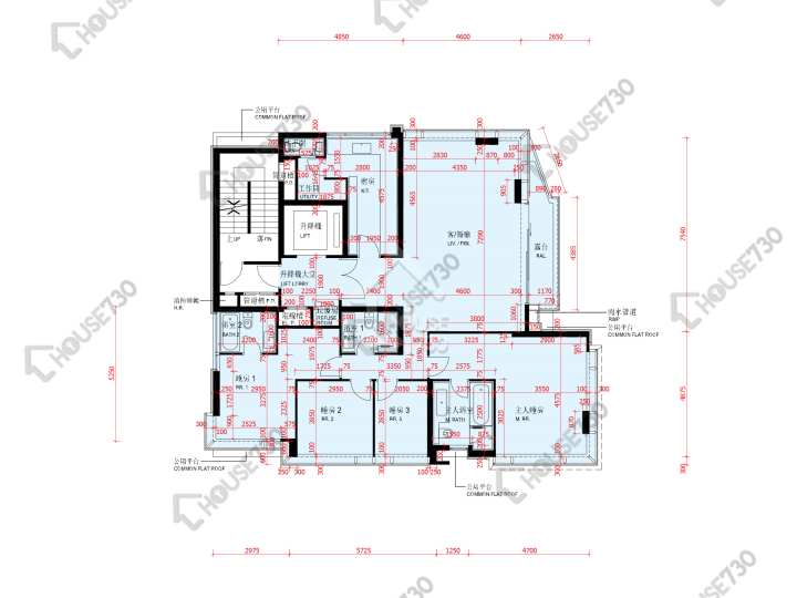 啟德1號 平面圖 啟德1號 I 低座第7座 1樓 樓層平面圖 - House730