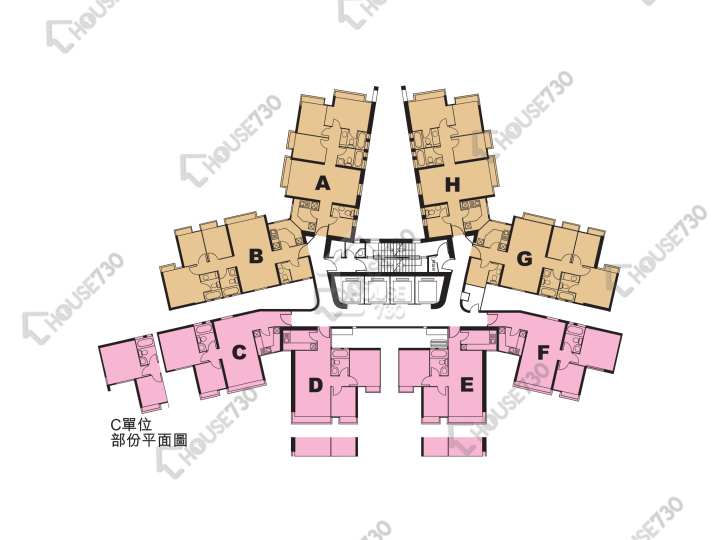 東堤灣畔 平面圖 東堤灣畔 2期 9座 7-13,15-23,25-33,35-39,41-43,45-46,47樓 樓層平面圖 - House730