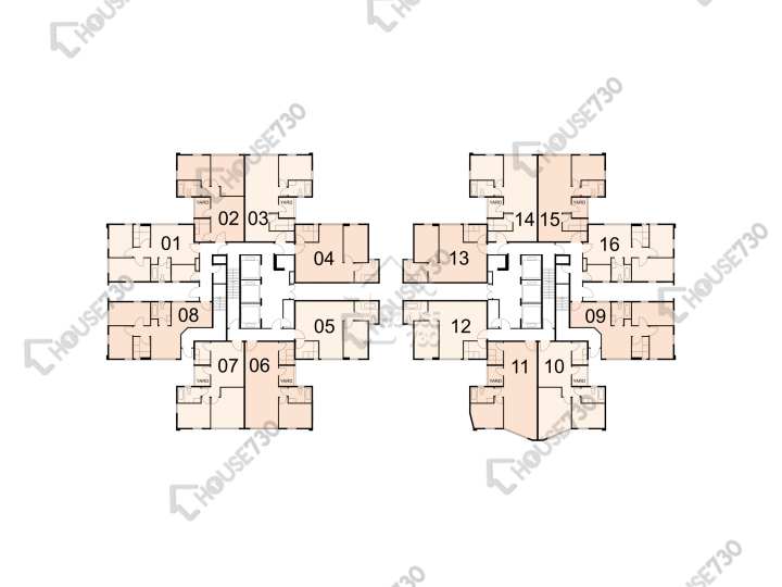 德福花園 平面圖 德福花園 U座 1樓 樓層平面圖 - House730