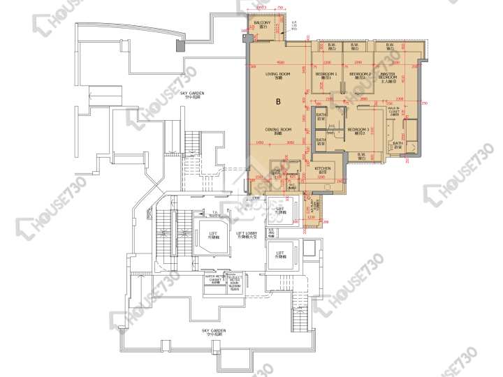 御龍山 平面圖 御龍山 8座 16樓 樓層平面圖 - House730