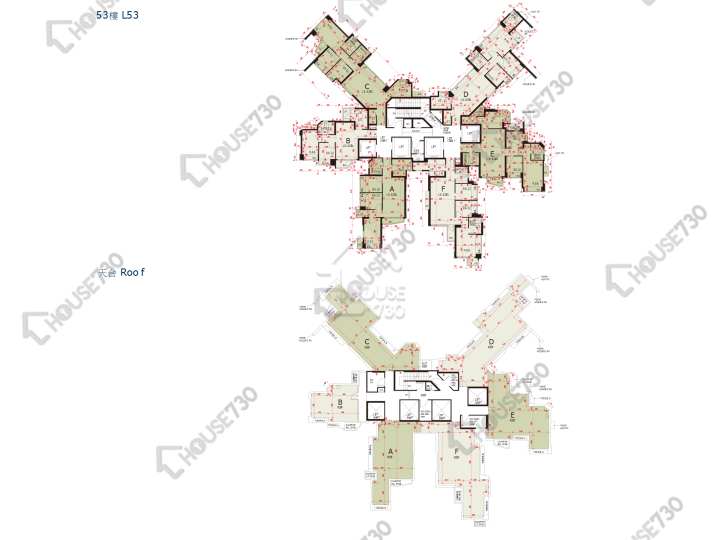 環宇海灣 平面圖 環宇海灣 3座 53樓 樓層平面圖 - House730