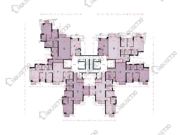 嵐山 平面圖 嵐山 1期 6座 9-12,15-23,25,26樓 樓層平面圖 - House730