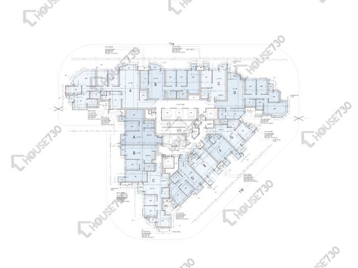 柏傲灣 平面圖 柏傲灣 1A座 9-12,15-23,25-28,30-33,35-43,45-51,52樓 樓層平面圖 - House730