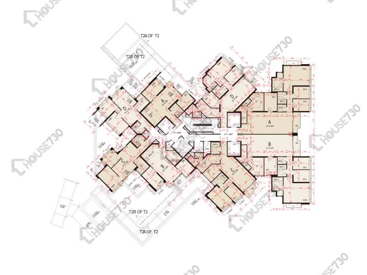 海之戀 平面圖 海之戀 3期A 海之戀.愛炫美 2A座 7樓 樓層平面圖 - House730