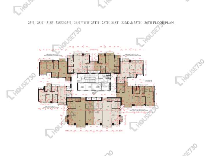 迎海 平面圖 迎海 1期 1座 25-28,31-33,35,36樓 樓層平面圖 - House730