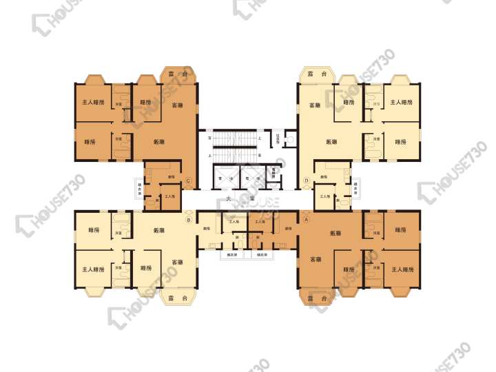 沙田第一城 平面圖 沙田第一城 1期 6座 1-27樓 樓層平面圖 - House730