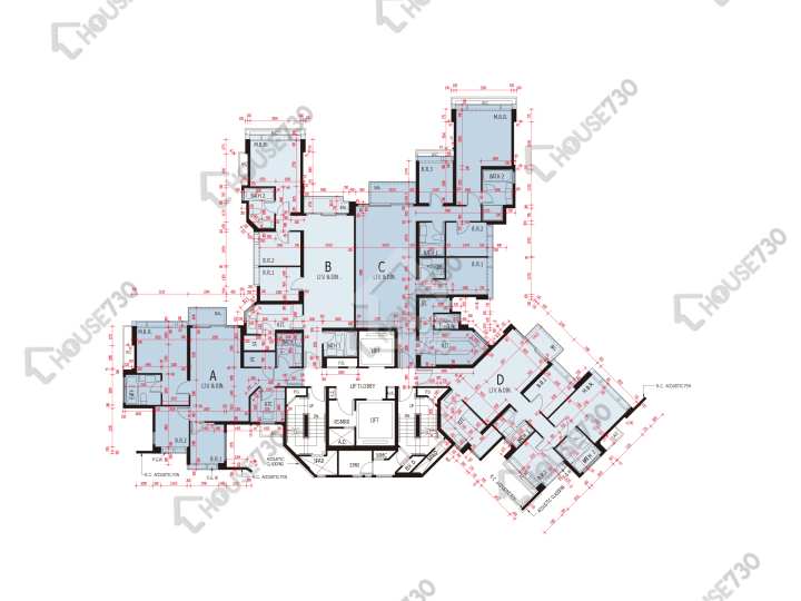 海之戀 平面圖 海之戀 3期 6座 25-33,35-43,45-48,49樓 樓層平面圖 - House730