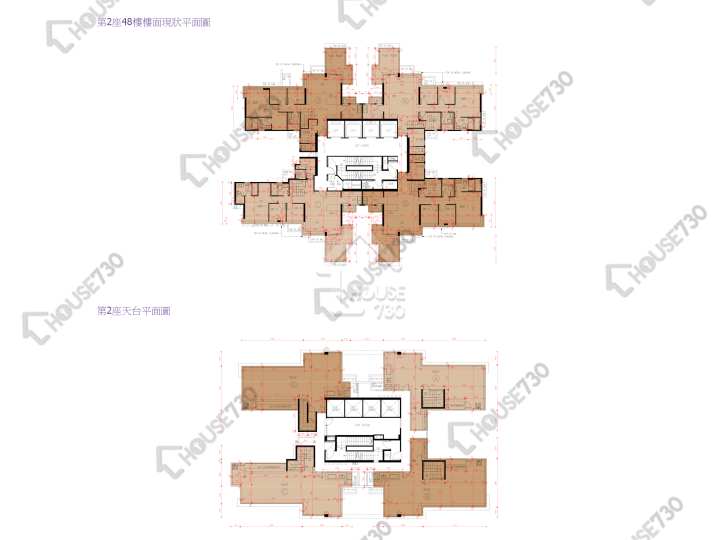Grand Yoho 平面圖 Grand Yoho 1期 2座 48樓 樓層平面圖 - House730
