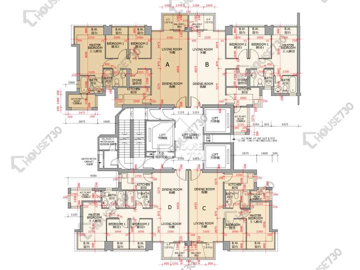 御龍山 平面圖 御龍山 5座 38-39,50-52,55-56,57樓 樓層平面圖 - House730