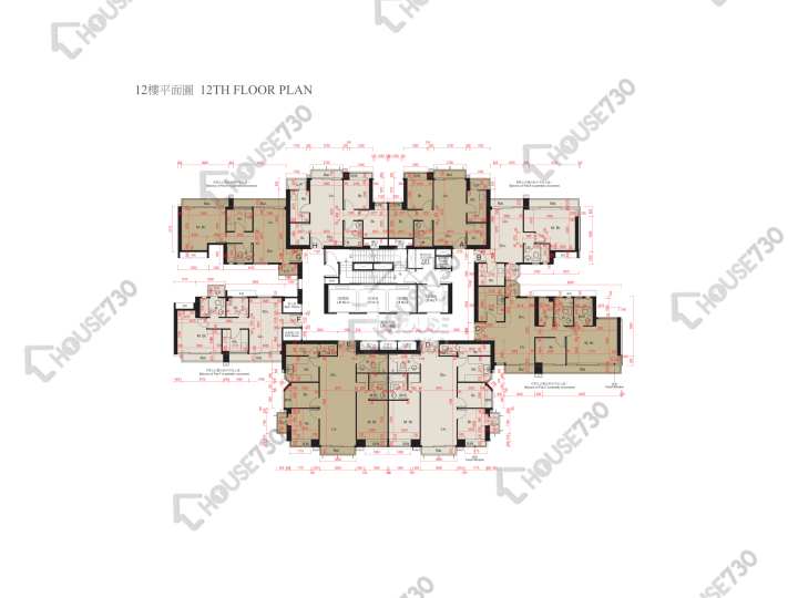 迎海 平面圖 迎海 1期 1座 12樓 樓層平面圖 - House730