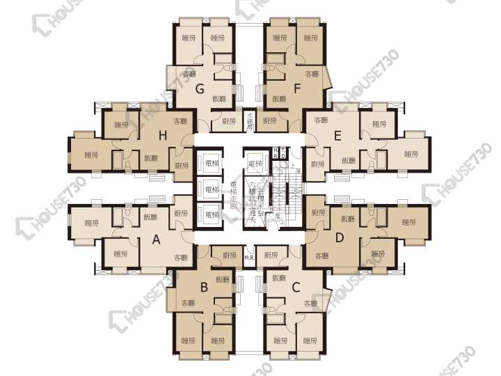 東港城 平面圖 東港城 6座 5-13,15-23,25-33,35-43,45,46樓 樓層平面圖 - House730