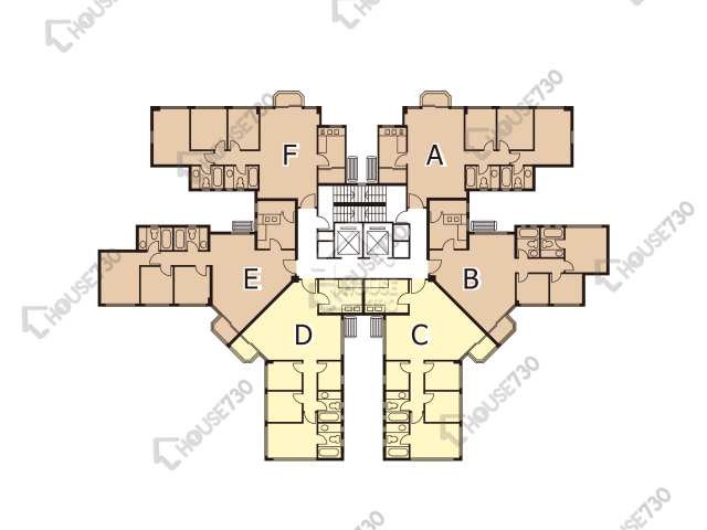 新峰花園 平面圖 新峰花園 1期 10座 2-3,5-8,9樓 樓層平面圖 - House730