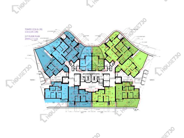 日出康城 平面圖 日出康城 4期A 晉海 2A座 2樓 樓層平面圖 - House730