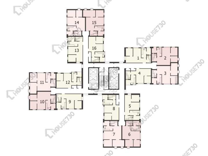 彩蒲苑 平面圖 彩蒲苑 彩顏閣 (D座) 1-33樓 樓層平面圖 - House730