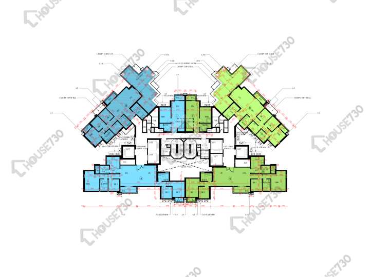 日出康城 平面圖 日出康城 4期A 晉海 2A座 53樓 樓層平面圖 - House730