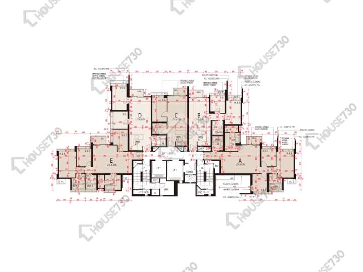 海之戀 平面圖 海之戀 3期 7座 12,15-22,23樓 樓層平面圖 - House730