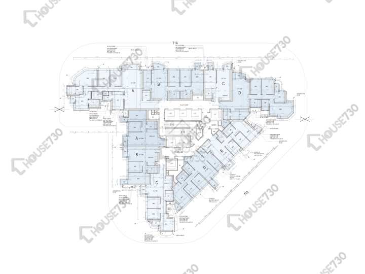 柏傲灣 平面圖 柏傲灣 1A座 55-57樓 樓層平面圖 - House730