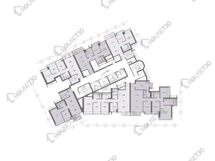 譽.港灣 平面圖 譽.港灣 7座 7-13,15-23,25-33,35-43,45-46,47樓 樓層平面圖 - House730