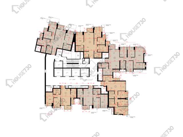 瓏門 平面圖 瓏門 1期 1座 19,21-23,25樓 樓層平面圖 - House730