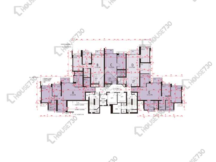 海之戀 平面圖 海之戀 3期 8座 12,15-22,23樓 樓層平面圖 - House730