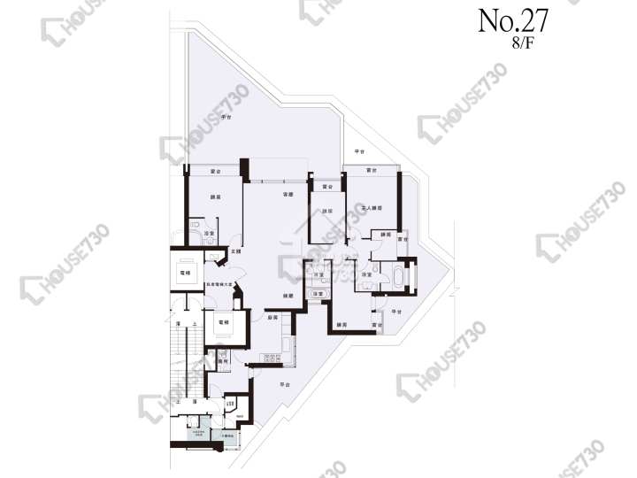 半山壹號 平面圖 半山壹號 1期 半山徑27號 8樓 樓層平面圖 - House730