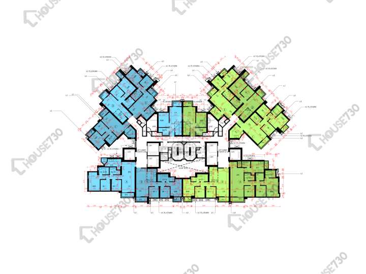 日出康城 平面圖 日出康城 4期A 晉海 1A座 47樓 樓層平面圖 - House730
