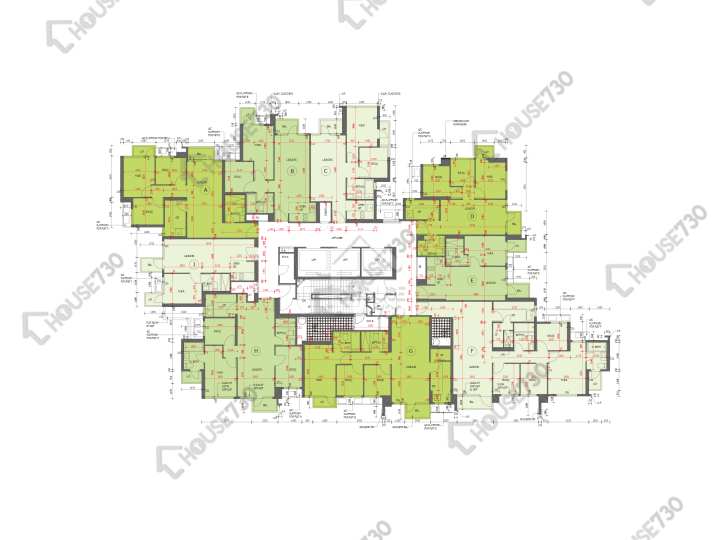 朗屏8號 平面圖 朗屏8號 5座 10-12,15-23,25-27,28樓 樓層平面圖 - House730