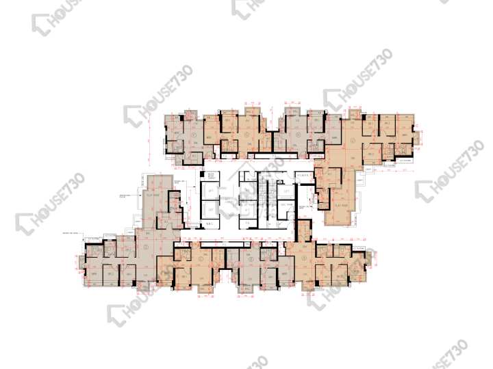 瓏門 平面圖 瓏門 1期 5座 47樓 樓層平面圖 - House730