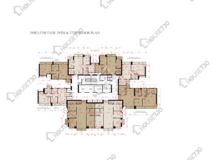 迎海 平面圖 迎海 1期 1座 29-30,37,38樓 樓層平面圖 - House730
