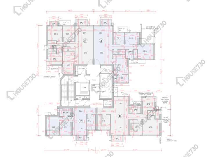 全．城匯 平面圖 全．城匯 5座 40樓 樓層平面圖 - House730