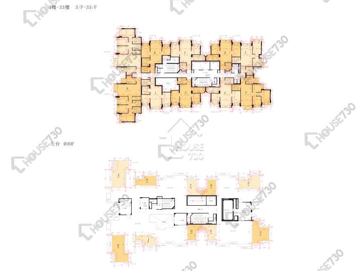 世宙 平面圖 世宙 1座 3,5-12,15-23,25-32,33樓 樓層平面圖 - House730