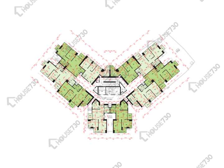 尚悅 平面圖 尚悅 12座 1樓 樓層平面圖 - House730