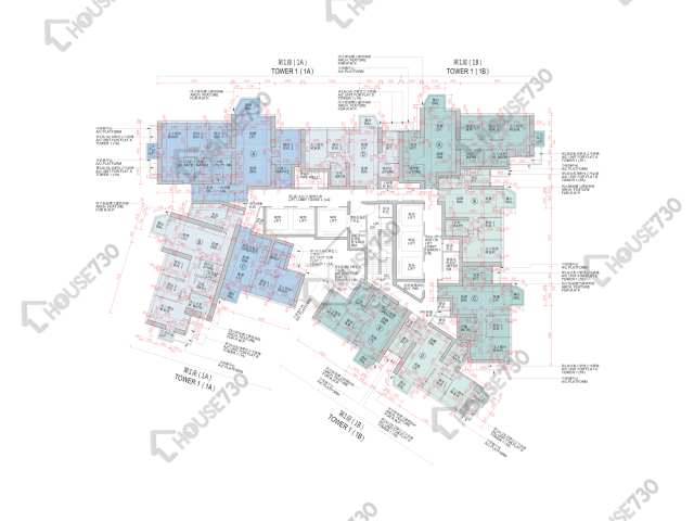 日出康城 平面圖 日出康城 5期A Malibu 1A座 17-23,25,26樓 樓層平面圖 - House730