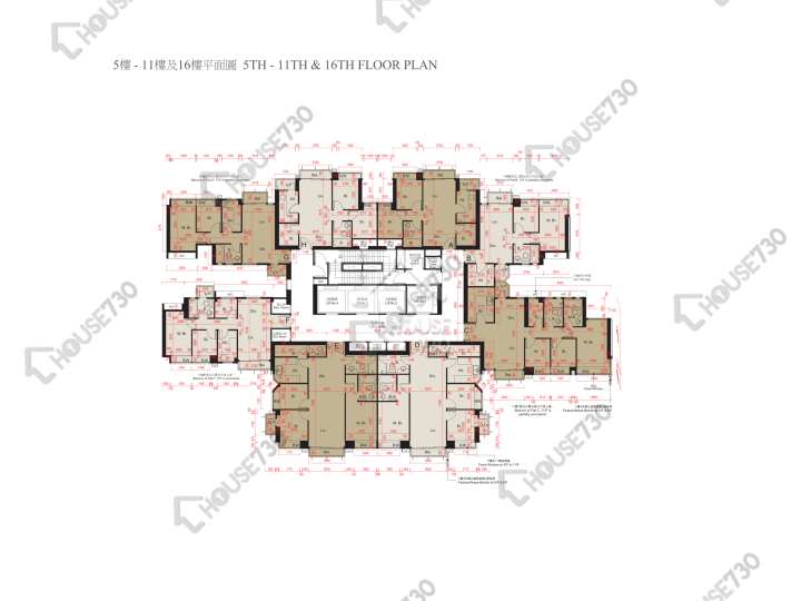 迎海 平面圖 迎海 1期 1座 5-11,16樓 樓層平面圖 - House730