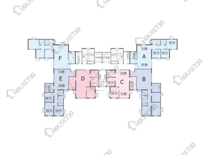 龍門居 平面圖 龍門居 2座 1-26樓 樓層平面圖 - House730