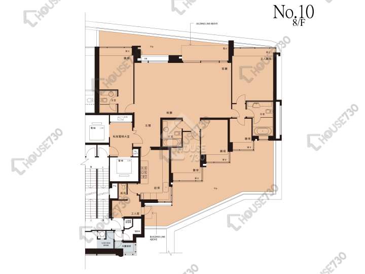 半山壹號 平面圖 半山壹號 1期 半山徑10號 8樓 樓層平面圖 - House730