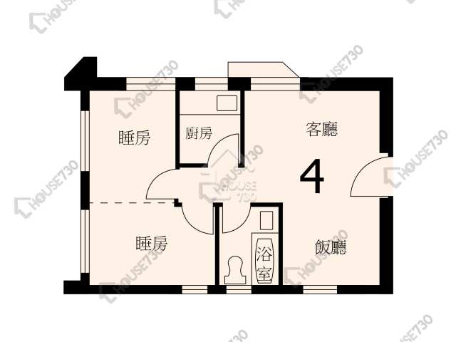 九龙湾 淘大花园 低层 单位平面图 1期-A座-高层/中层/低层-4室 House730-7056470
