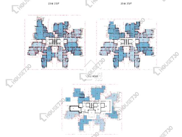 嵐山 平面圖 嵐山 1期 3座 23,25樓 樓層平面圖 - House730
