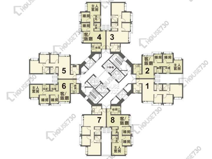 錦泰苑 平面圖 錦泰苑 錦蔚閣 (E座) 1-40樓 樓層平面圖 - House730