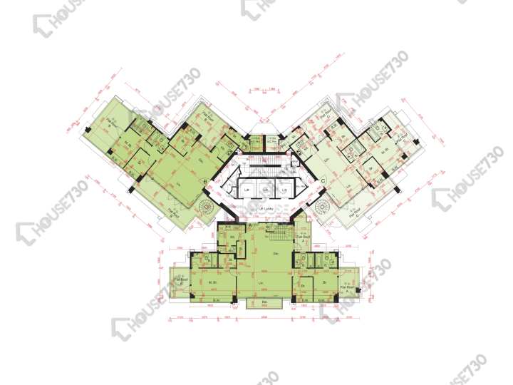 尚悅 平面圖 尚悅 7座 28樓 樓層平面圖 - House730