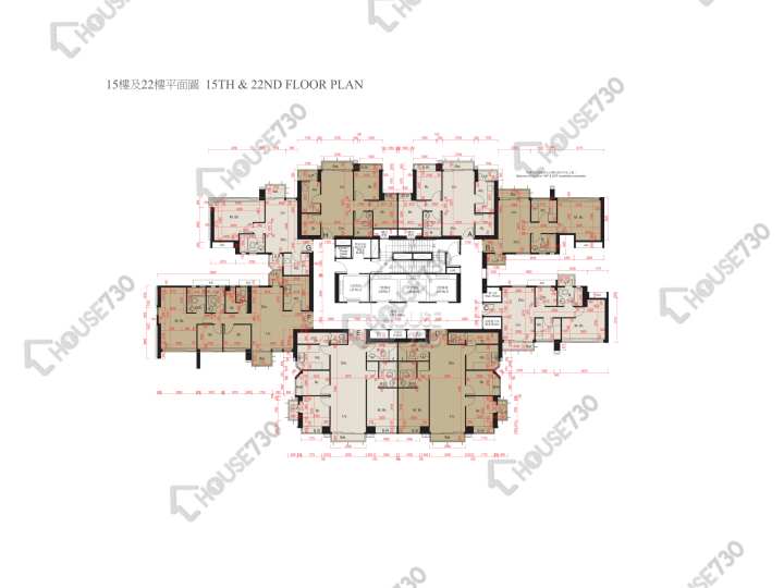 迎海 平面圖 迎海 1期 2座 15,22樓 樓層平面圖 - House730