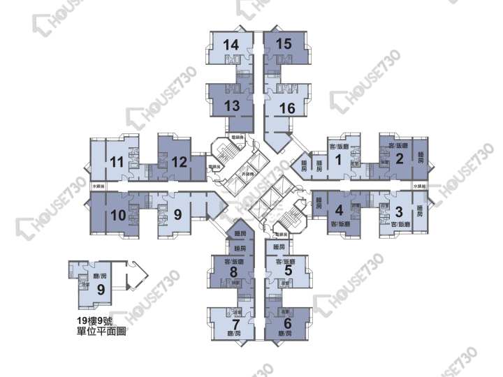 錦豐苑 平面圖 錦豐苑 錦萱閣 (F座) 1-38樓 樓層平面圖 - House730
