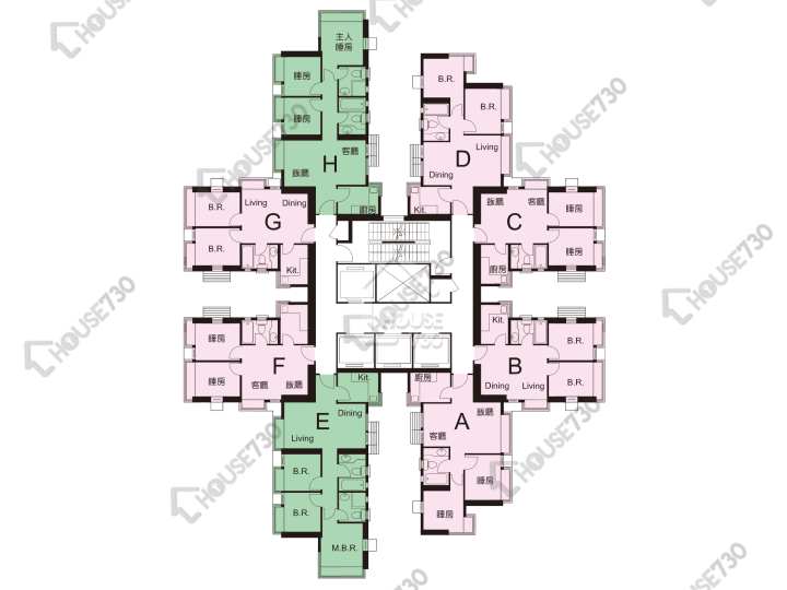 新都城 平面圖 新都城 1期 2座 2-42樓 樓層平面圖 - House730