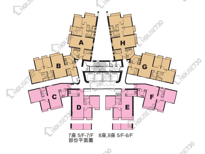 東堤灣畔 平面圖 東堤灣畔 2期 7座 8-13,15-23,25-33,35-39,41-42,43樓 樓層平面圖 - House730