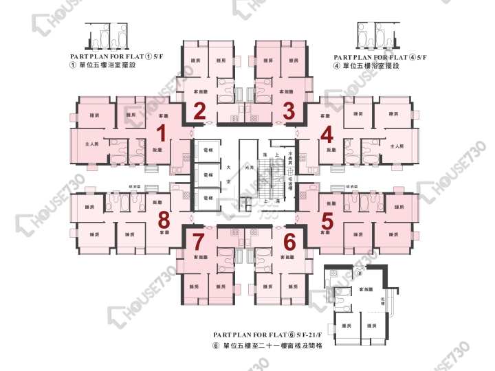 新港城 平面圖 新港城 4期 L座 5-38樓 樓層平面圖 - House730