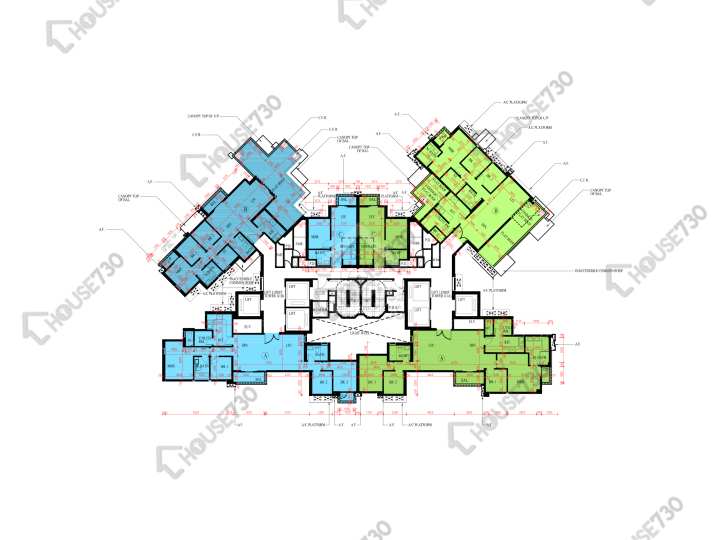 日出康城 平面圖 日出康城 4期A 晉海 1A座 52樓 樓層平面圖 - House730