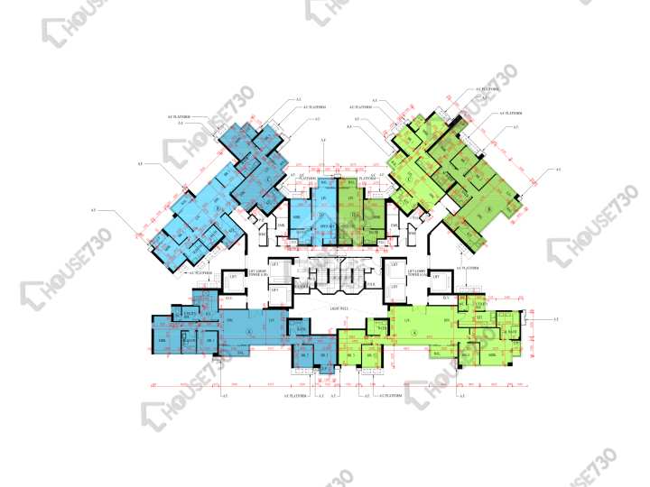 日出康城 平面圖 日出康城 4期A 晉海 1A座 50-51樓 樓層平面圖 - House730