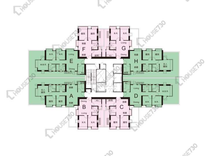新都城 平面圖 新都城 1期 6座 1樓 樓層平面圖 - House730