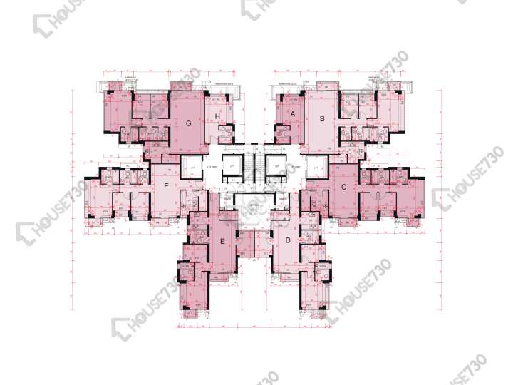 嵐山 平面圖 嵐山 1期 9座 3,5-7,8樓 樓層平面圖 - House730